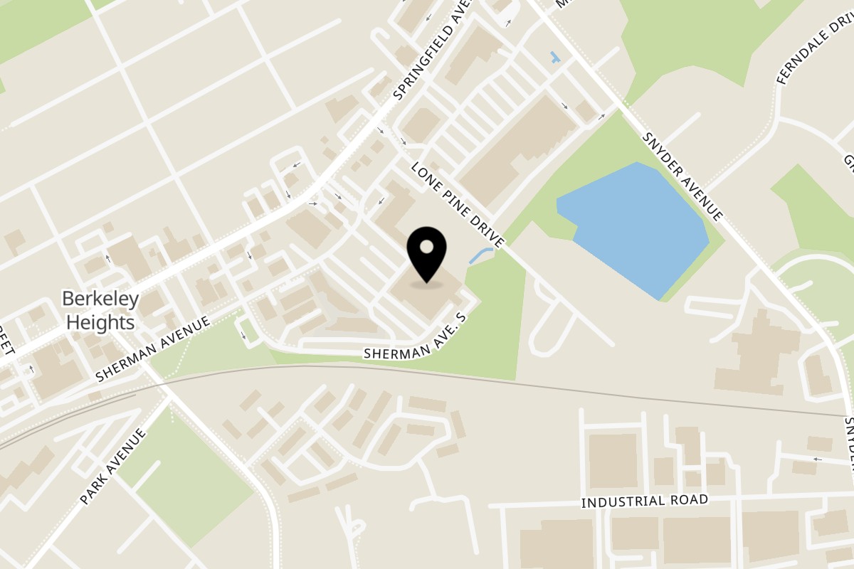 Map showing the location of Clemente's Pizzeria & Cafe Italiano on 430 Springfield Ave in Berkeley Heights